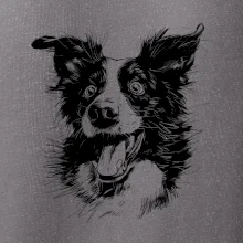 Čiernobiela karikatúra Border kólia