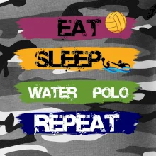 Eat sleep watter polo farebné