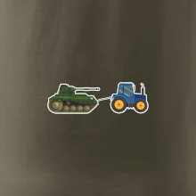 Ukrajinský traktorový pluk ulovil tank Ukrajinský traktorový pluk ulovil tank