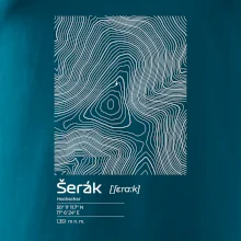 Šerák - vrstevnice v obdĺžniku