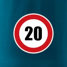 Dopravná značka - obmedzenie rýchlosti 20