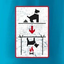 Tričko pre odporcov sraní na chodníku