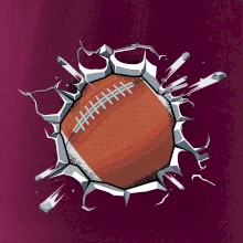 Americký futbal lopta v triku