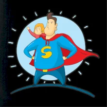 Táta superman - dievča