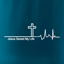 Jesus Saved My Life kríž ekg