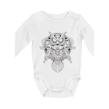 Steampunk sova čiernobiela Steampunk sova čiernobiela