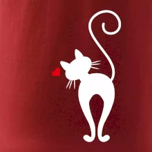 Zamilovaná mačka zozadu