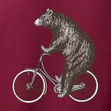 Medveď na bicykli