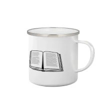 Kniha čiernobiela otvorená s textom