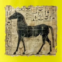 Egyptské hieroglyfy kôň