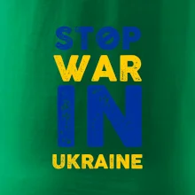 Farebný nápis Stop war in ukraine