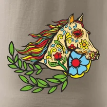 Kôň farebný s listami Kôň farebný s listami