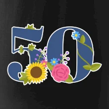 Kvetinové číslo kreslené - 50 Kvetinové číslo kreslené - 50