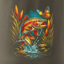 Obrázok pstruh a motýľ