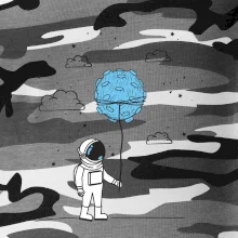 Astronaut s balónikom