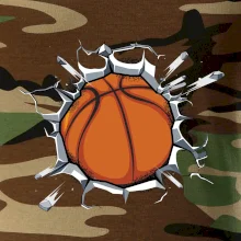 Basketbal lopta v triku