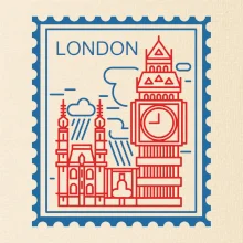 Londýn známka jednoduchá