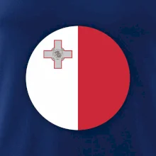Vlajka Malta guľatá na prsník