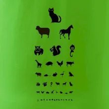 Očný test zvieratká Očný test zvieratká