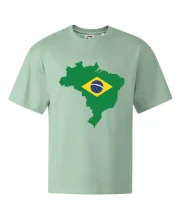 Brazília vlajka v mape