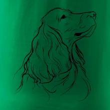 Anglický kokeršpaniel čierna kresba