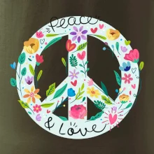 Peace and love symbol