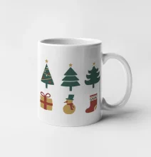 Vianočná sada - stromčeky a darčeky