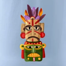 Mayová maska s perím