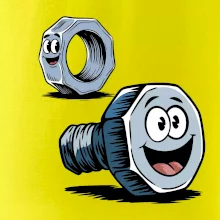 Parové tričko - Skrutka a matka