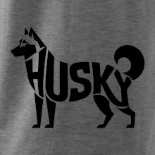 Husky nápis v tele Husky nápis v tele