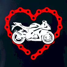 Moto srdce reťaz - superšport Moto srdce reťaz - superšport