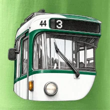 Detail čela T3R SLF tečkovaná perokresba