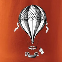 Teplovzdušný balón kreslený