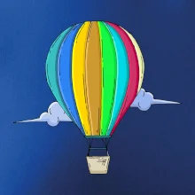 Teplovzdušný balón v oblakoch