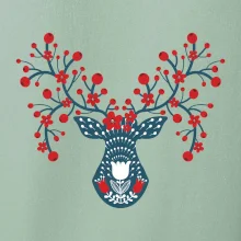 Folklór - jeleň s červenými plodmi