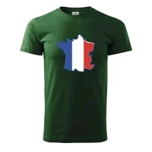 Francúzska vlajka mapa obrys