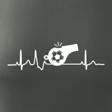 EKG futbal rozhodca a píšťalka