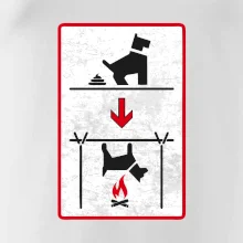 Tričko pre odporcov sraní na chodníku