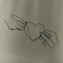 Dve ruky a srdce jedným ťahom