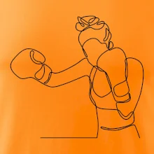 Žena boxerka jedným ťahom