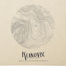 Klínovec - vrstevnice v kruhu