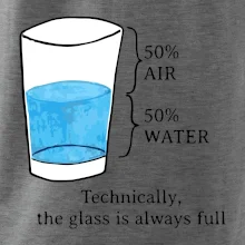 Technically, the glass is always full Technically, the glass is always full