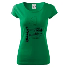 Kreslený rybár s podberákom