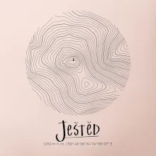 Ještěd - vrstevnice v kruhu