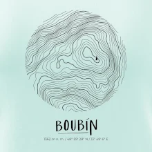 Boubín - vrstevnice v kruhu