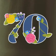 Kvetinové číslo kreslené - 70
