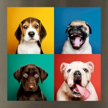 Psi šteňatá koláž