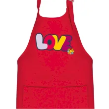 Love nápis s kvetinou