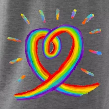 Srdce pride dúha kreslená