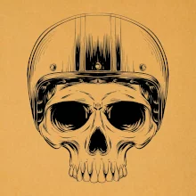 Motorkár lebka s guľatou hlavou